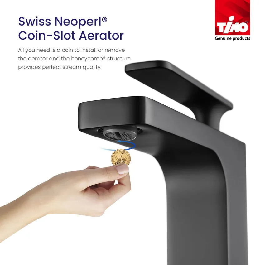 Смеситель для раковины Timo Torne 4361/03F черный изображение