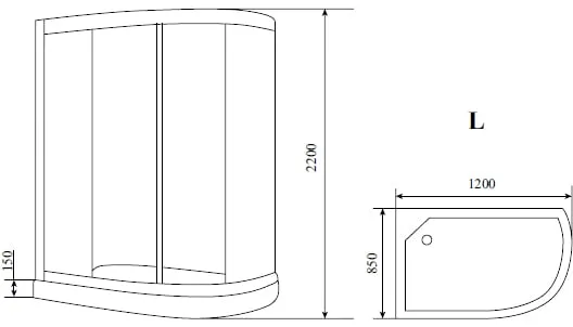 Душевая кабина Timo Standart T-1102 P L изображение