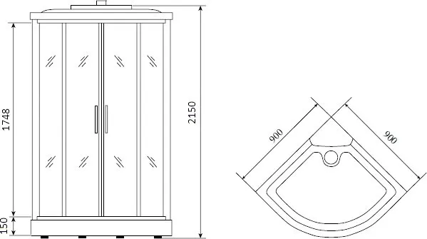 Душевая кабина Timo eco TE-0709 изображение