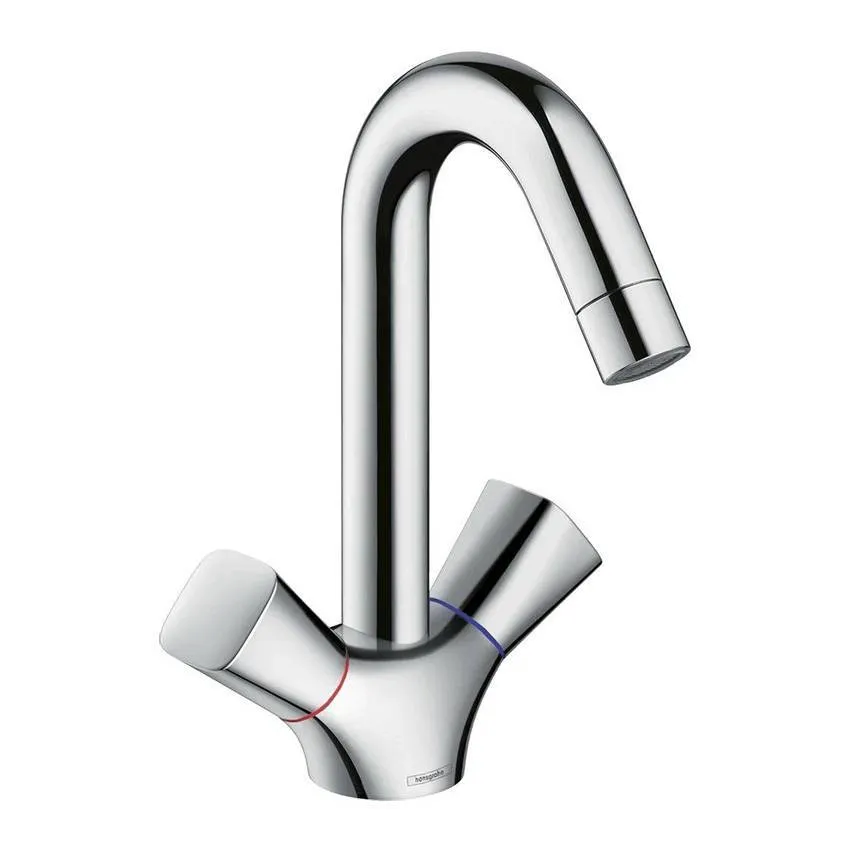 Смеситель для раковины Hansgrohe Logis 71221000 двуручный, без донного клапана