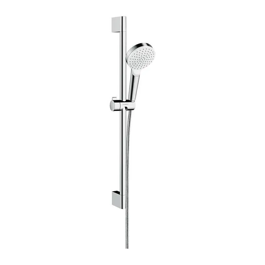 Душевой гарнитур Hansgrohe Crometta 1jet 650 26533400 со штангой 65 см, белый/хром