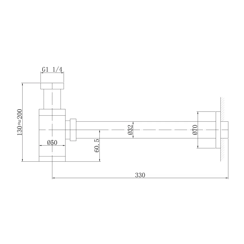Сифон для раковины Abber AF0030B черный матовый изображение