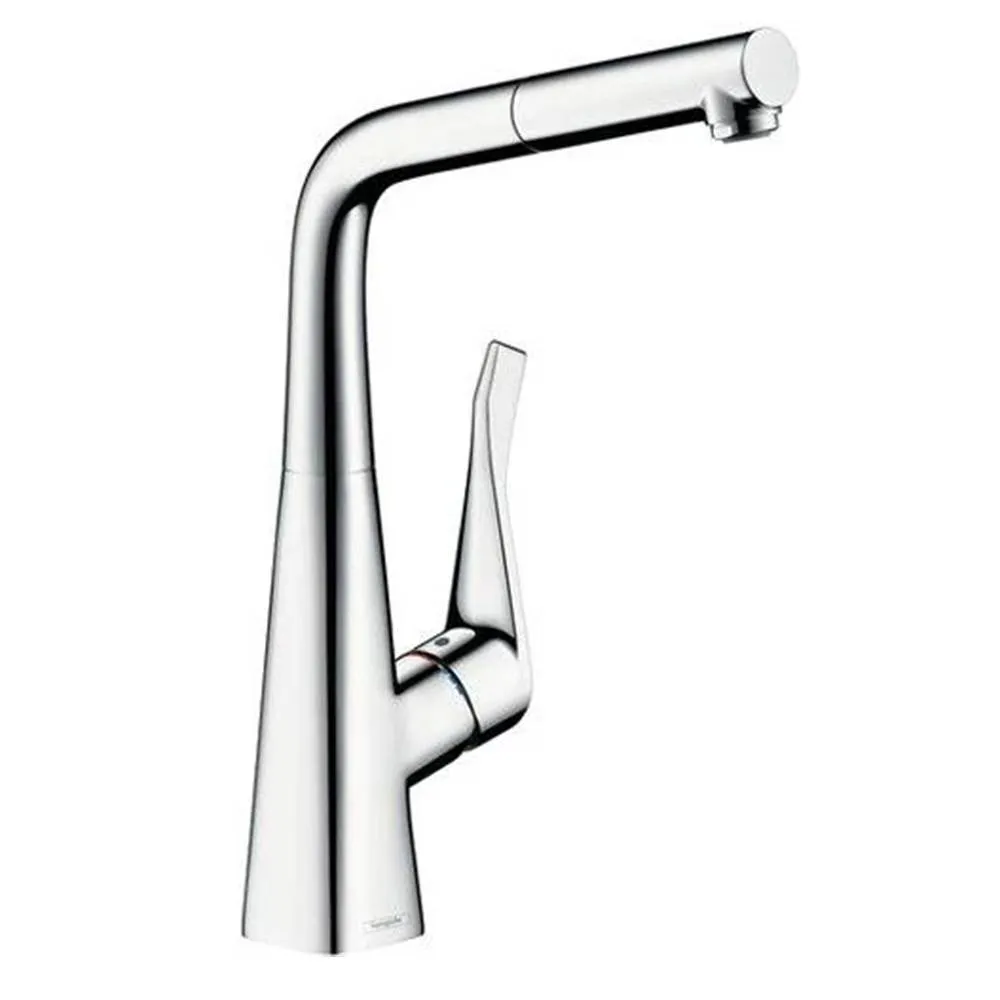 Смеситель для кухни с выдвижным душем Hansgrohe Metris 14821000