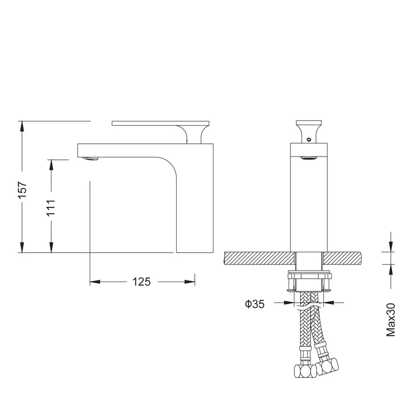 Смеситель для раковины Timo Torne 4361/03F черный изображение