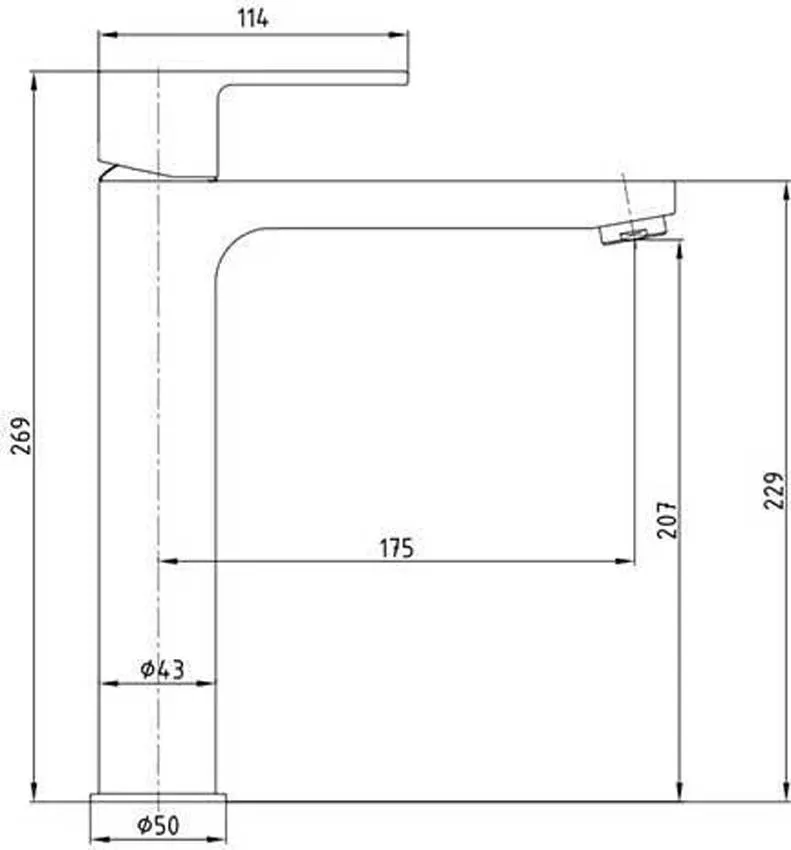 Смеситель для раковины E.C.A. Nita 102188035EX изображение