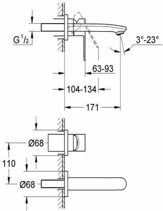 Встраиваемый смеситель Grohe Eurostyle Cosmopolitan 19571002 изображение