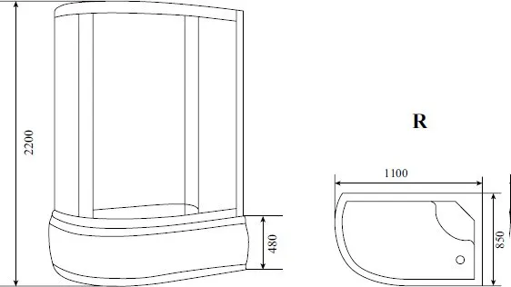 Душевая кабина Timo Standart T-1110 R изображение