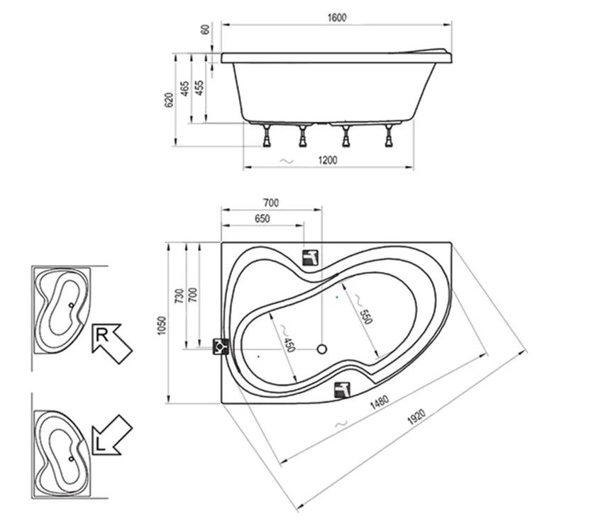 Ванна акриловая Ravak Rosa II 160x105L изображение