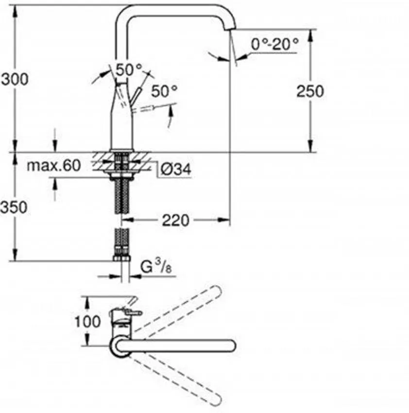 Смеситель для кухни Grohe Essence 30269000 изображение