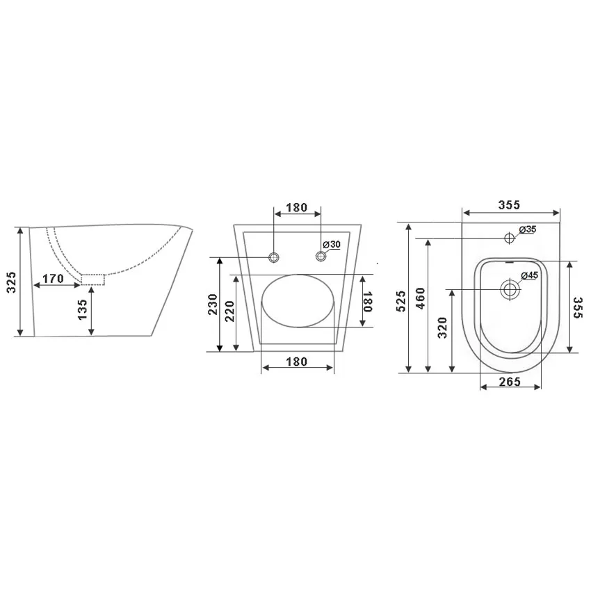Биде подвесное TIMO INARI  TK-504 дополнительная картинка