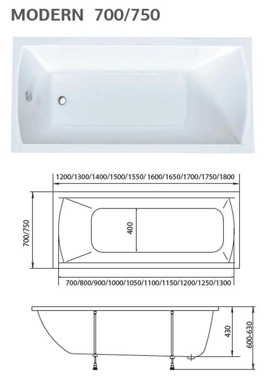 Ванна акриловая Marka One Modern 160x70 изображение