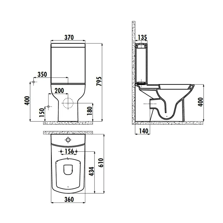 Унитаз напольный Creavit Lara с биде изображение