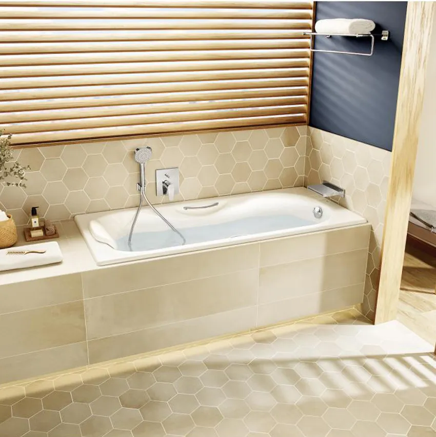 Ванна чугунная Roca Malibu 160x70 с ручками  anti-slip изображение