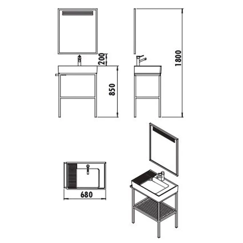 Тумба с раковиной Creavit Arya изображение
