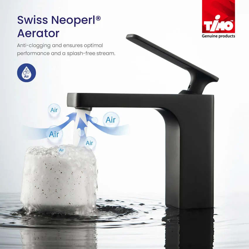 Смеситель для раковины Timo Torne 4361/03F черный изображение