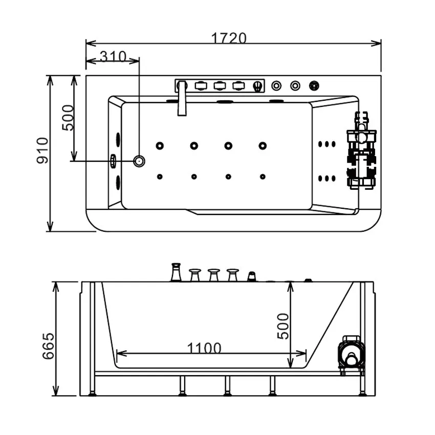 Ванна акриловая Gemy G9225 K изображение
