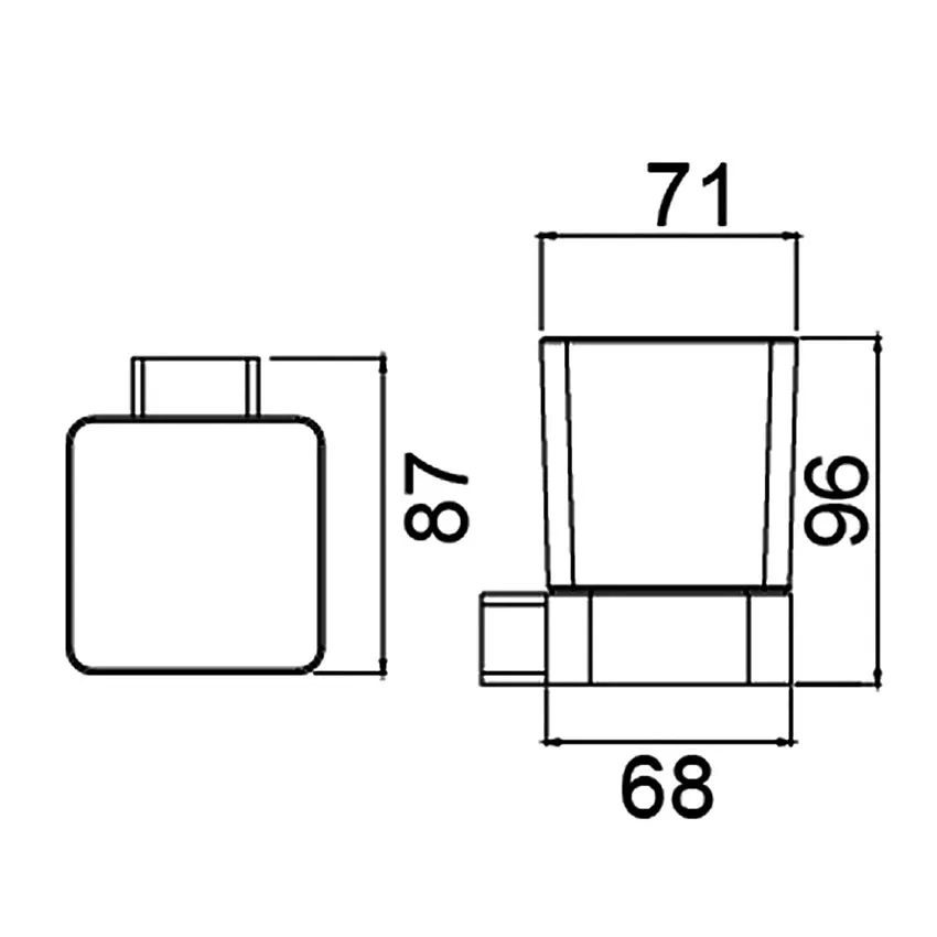Стакан для зубных щеток Timo Selene 14033/03 черный изображение