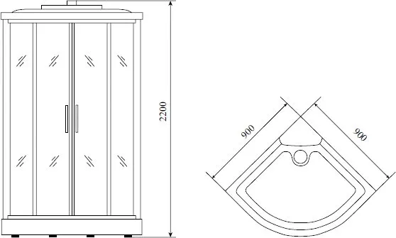 Душевая кабина Timo Standart T-1109 P изображение