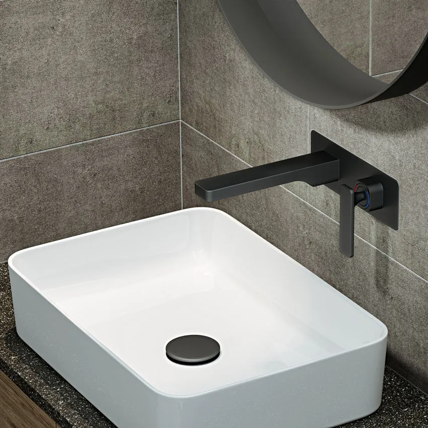 Смеситель для раковины встроенный Timo Torne 4371/03SM черный изображение