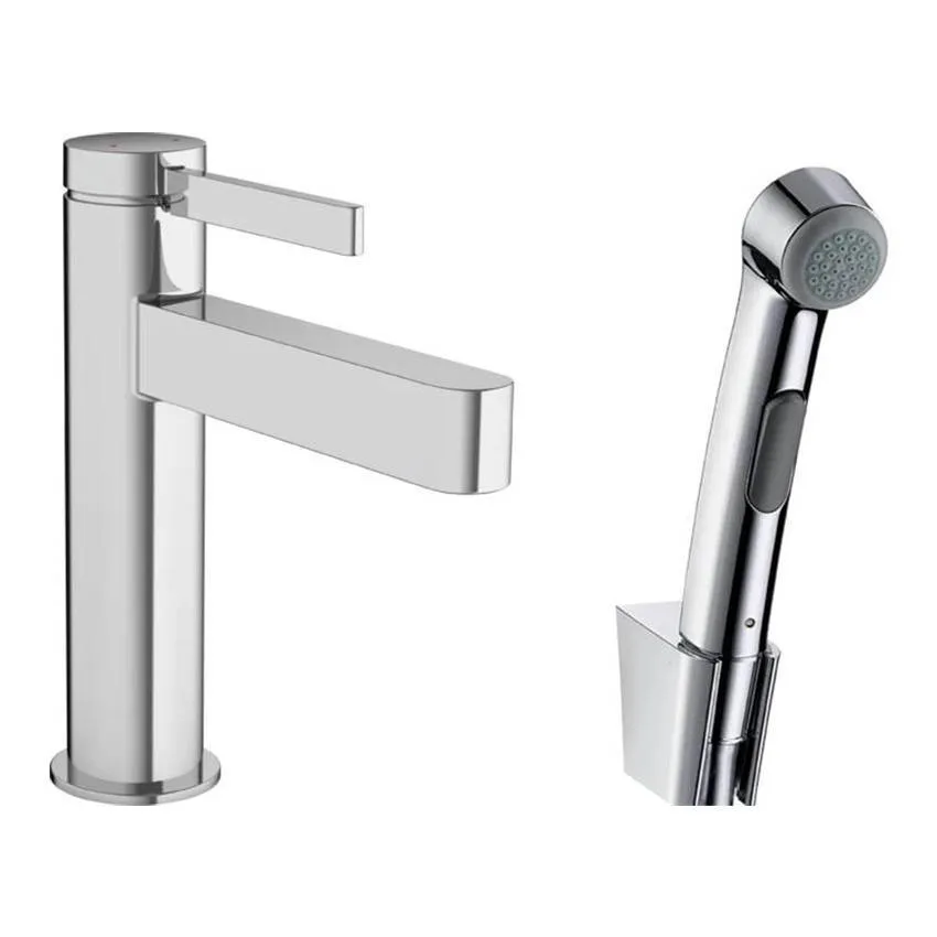 Смеситель для раковины Hansgrohe Finoris 110 с гигиеническим душем 76210000