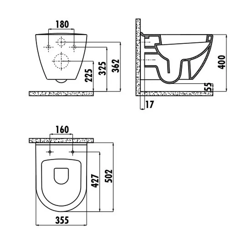 Унитаз подвесной Creavit Terra черный матовый с биде изображение