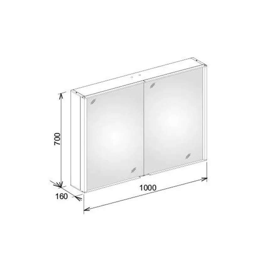 Зеркальный шкаф Keuco Royal Match 100x70 12803171301 изображение