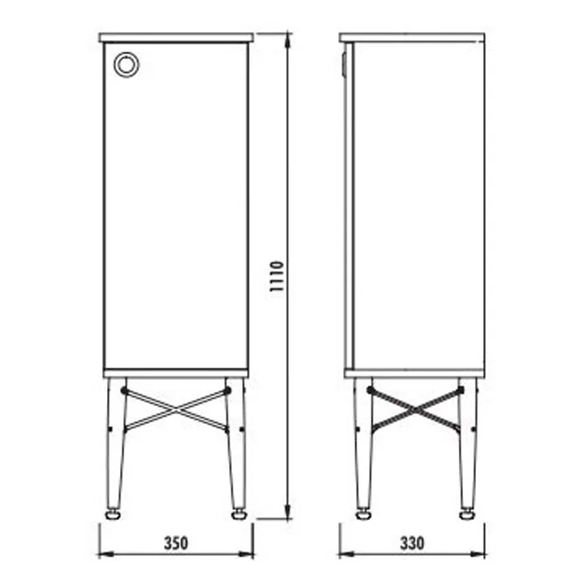 Боковой шкаф Creavit Legno изображение