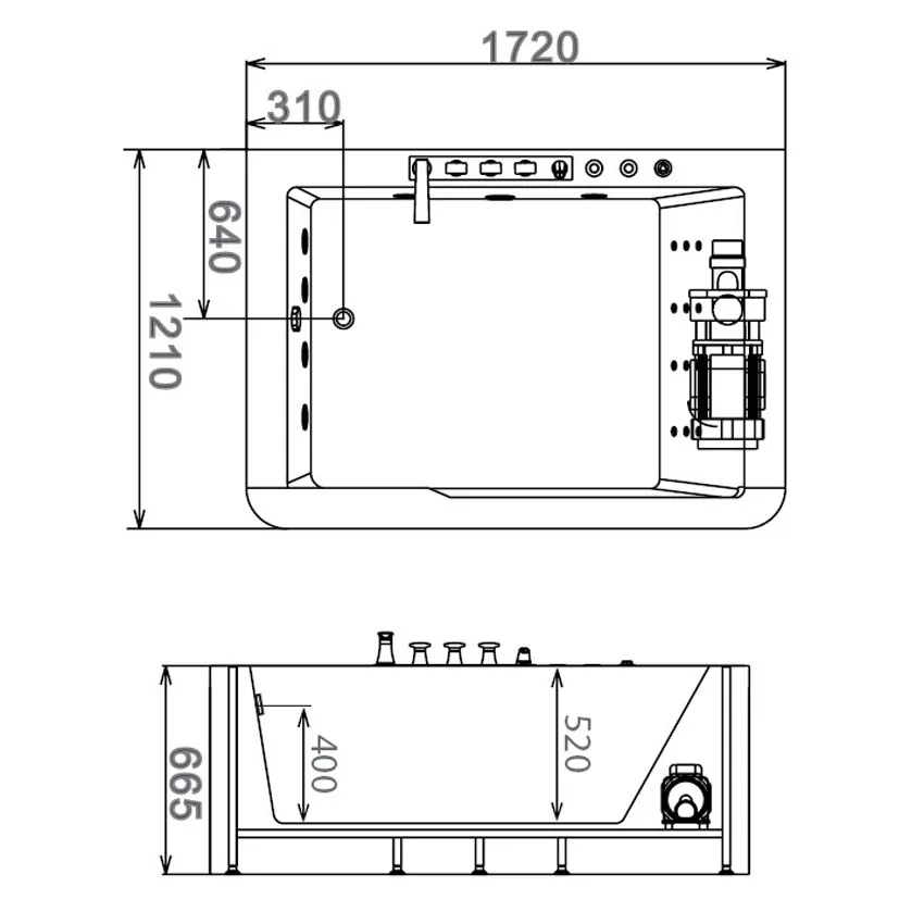 Ванна акриловая Gemy G9226 B изображение