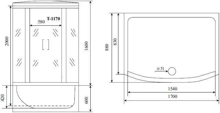 Душевая кабина Timo Standart T-1170 изображение