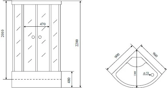 Душевая кабина Timo Standart T-1190 P изображение
