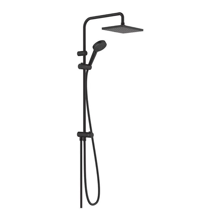 Душевая стойка Hansgrohe Vernis Shape Showerpipe 230 1jet Reno EcoSmart 26289670, матовый чёрный