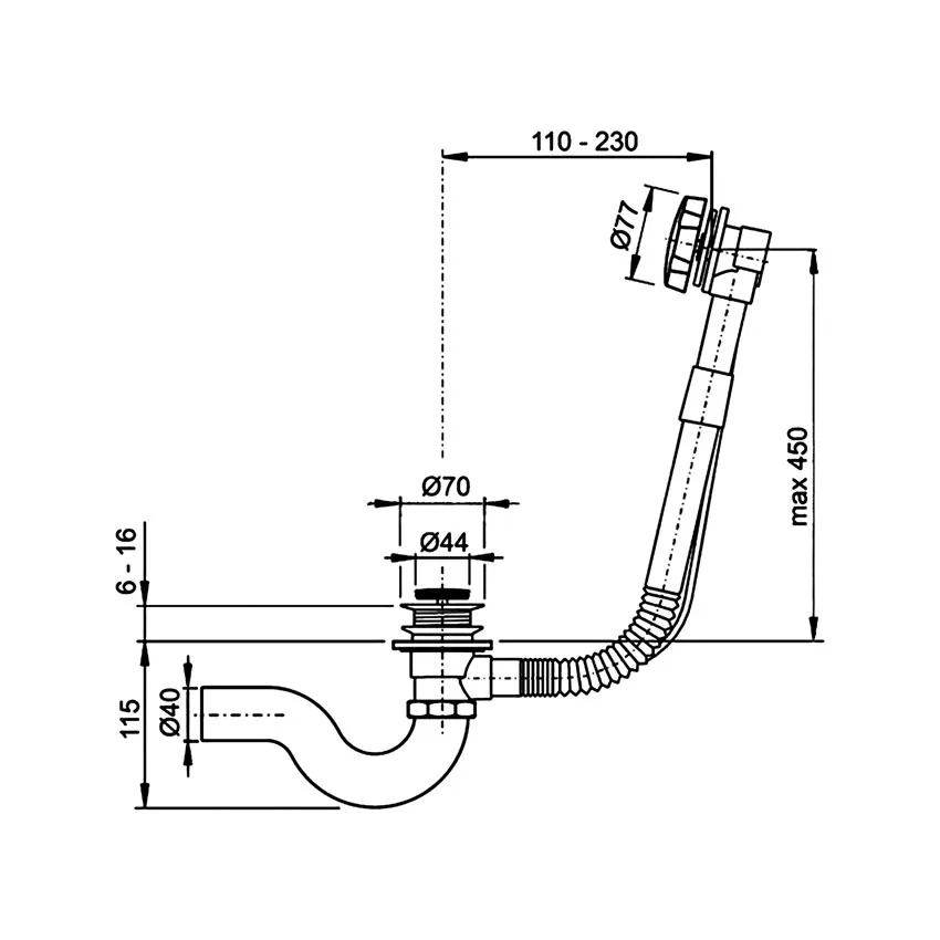 Слив перелив Timo 8003/02 антик изображение