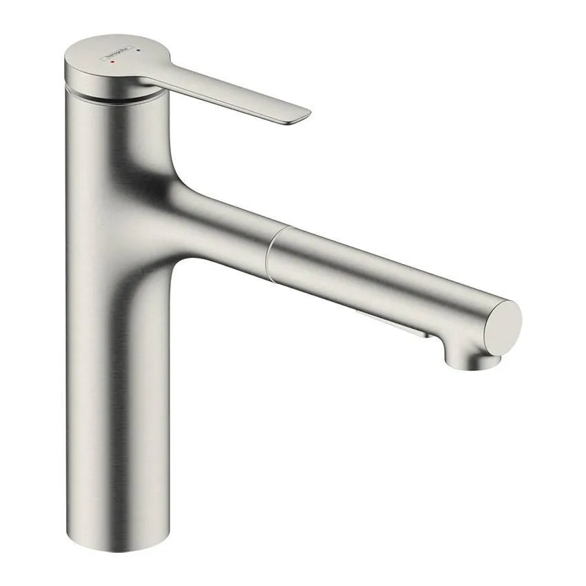Смеситель для кухни Hansgrohe Zesis M33 74801800 с вытяжным душем, цвет сталь