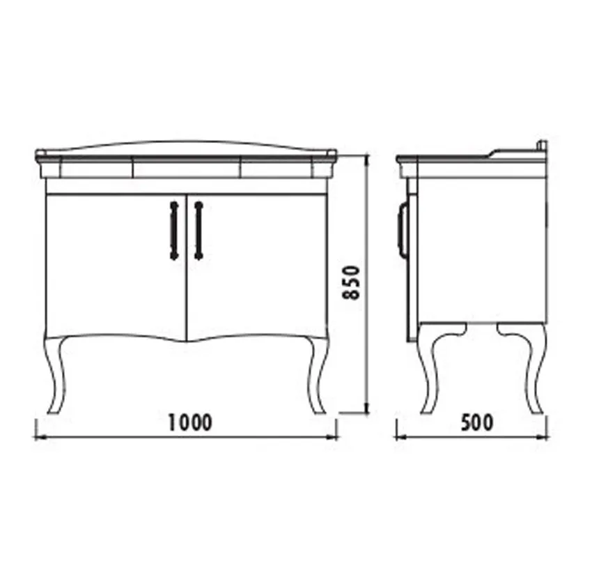 Тумба с раковиной Creavit Antik 100 изображение