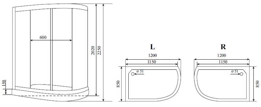 Душевая кабина Timo Standart T-6602 Silver R изображение