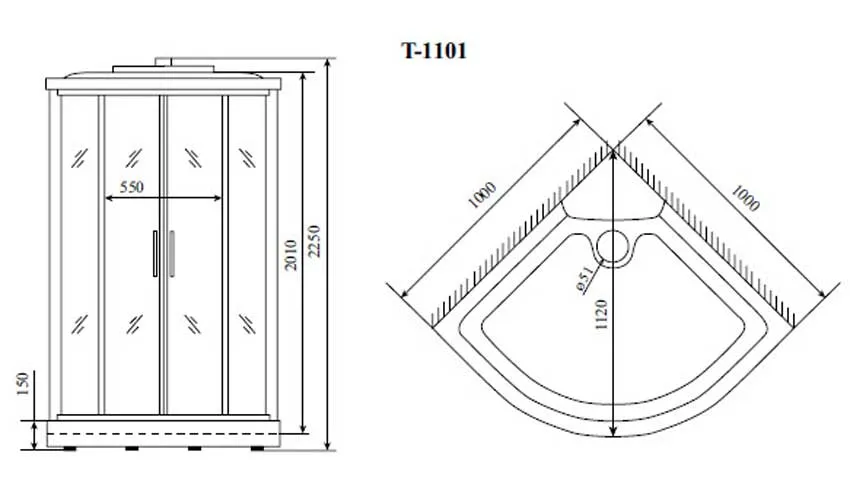 Душевая кабина Timo Standart T-6601 Silver изображение