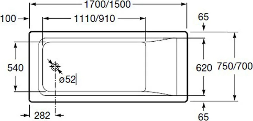 Ванна акриловая Roca Easy 170x75 изображение