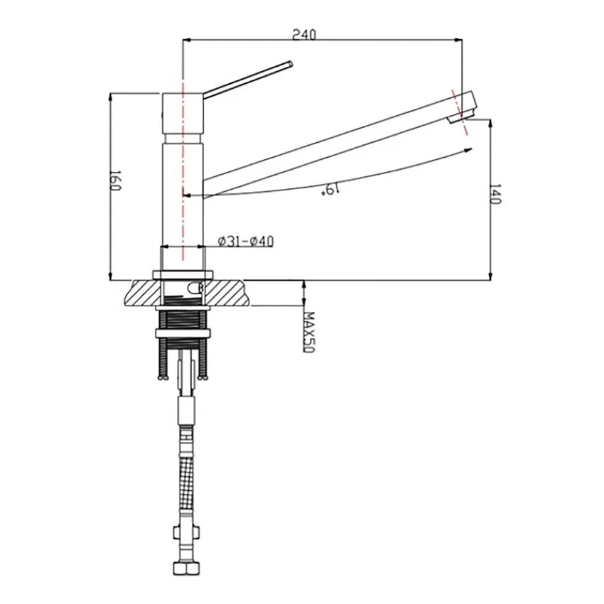 Смеситель для кухни Timo Tana 2593FN antique изображение