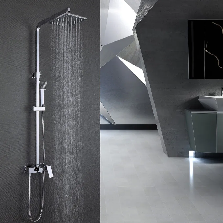 Душевая стойка Abber Daheim AF8220 без излива, хром изображение