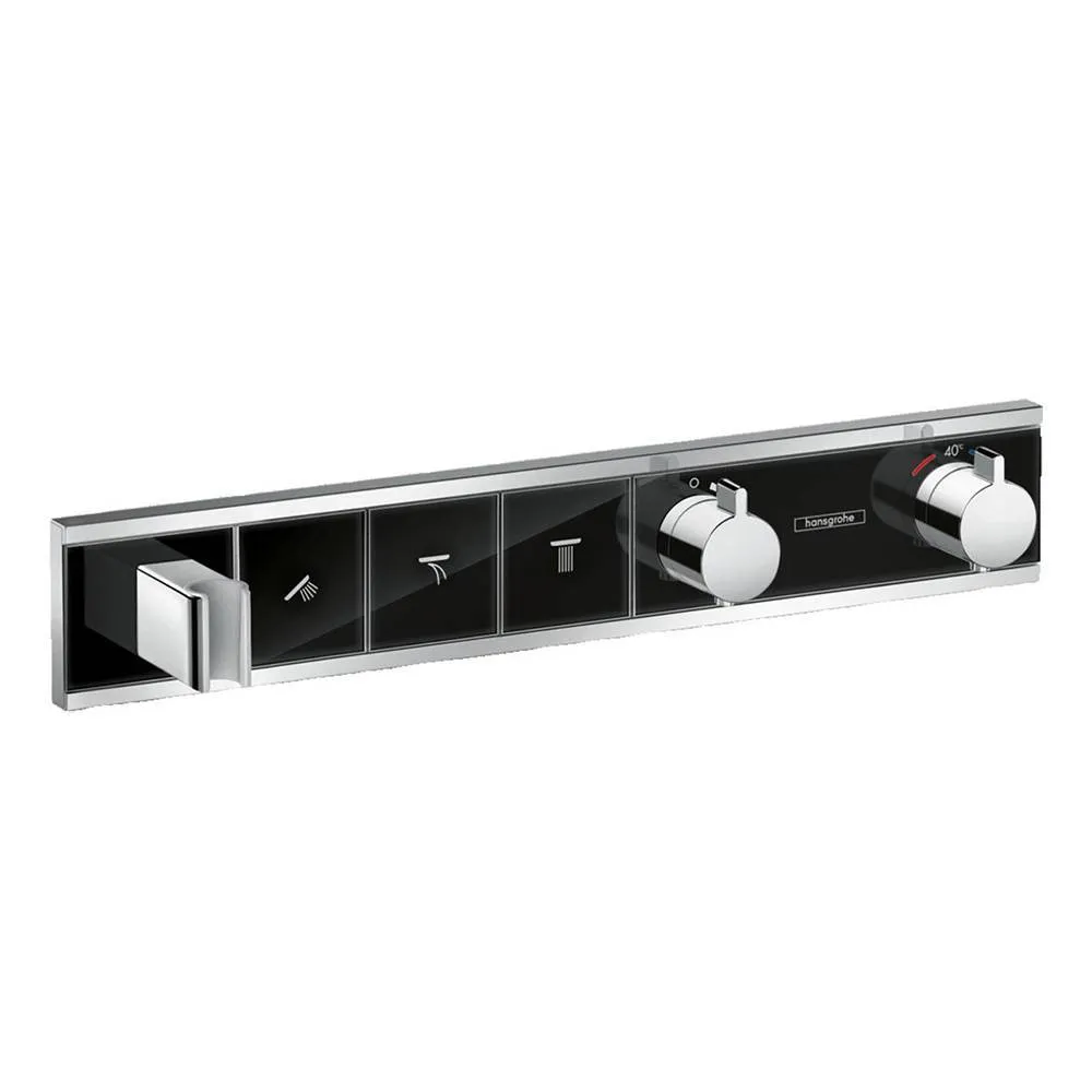 Термостат Hansgrohe RainSelect 15356600 для 3 потребителей, черный хром