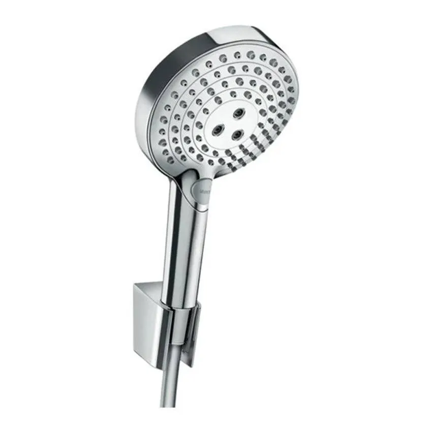 Душевой набор Hansgrohe Raindance Select S 27668000, 120 3jet PowderRain с держателем и шлангом 160 см, хром