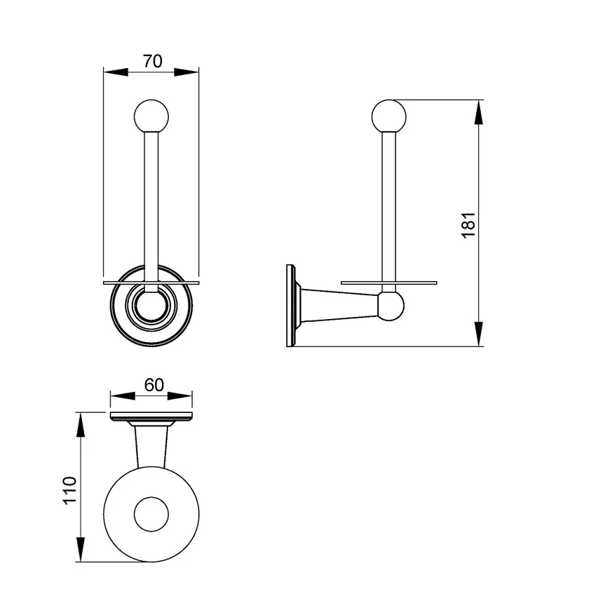 Бумагодержатель Timo Nelson 150044/00 хром изображение