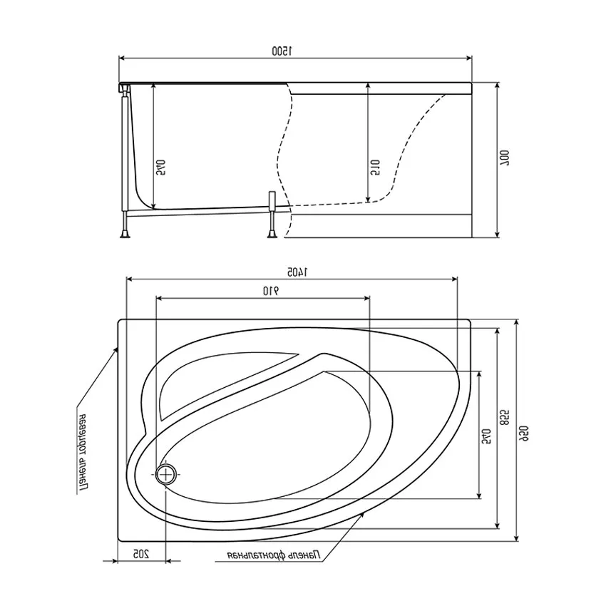 Ванна акриловая Timo Iva1595L изображение