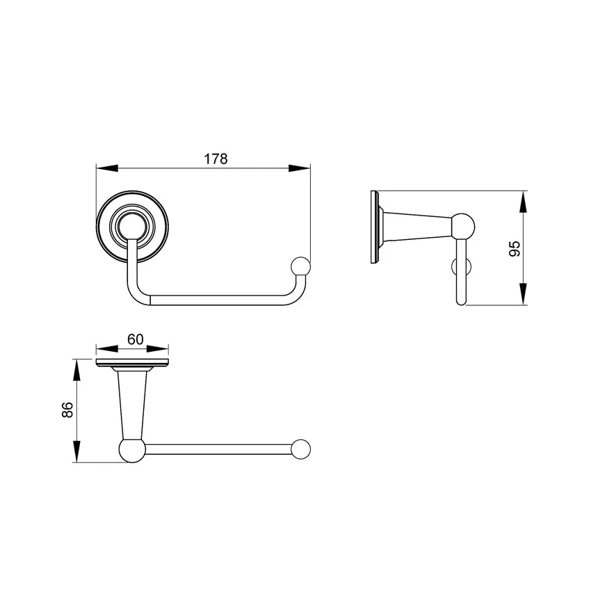 Бумагодержатель Timo Nelson 160041/02 антик изображение