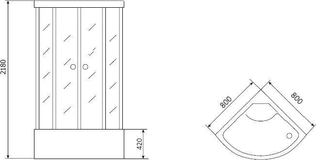 Душевая кабина Timo eco TE-0780 изображение