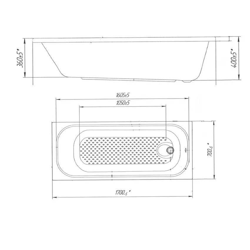 Ванна акриловая Poseidon Nika 170x70 изображение