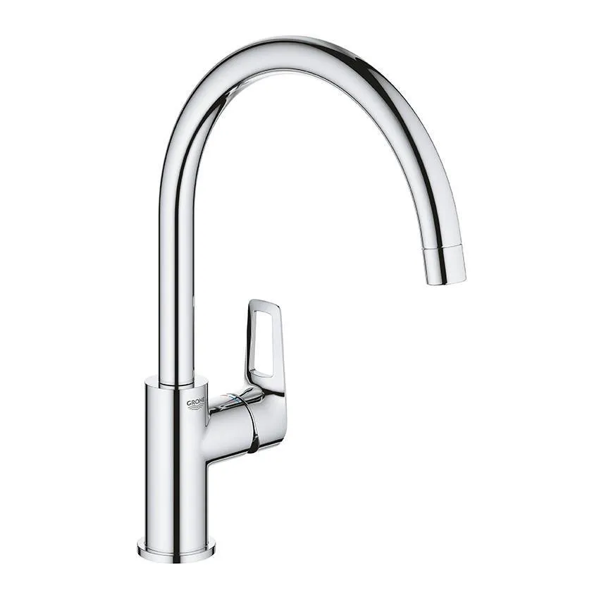 Смеситель для кухни Grohe BauLoop с высоким C-образным изливом 31232001 хром