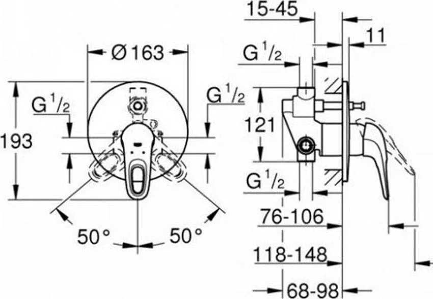 Встраиваемый смеситель Grohe Eurostyle 2015 Solid 23730003 изображение