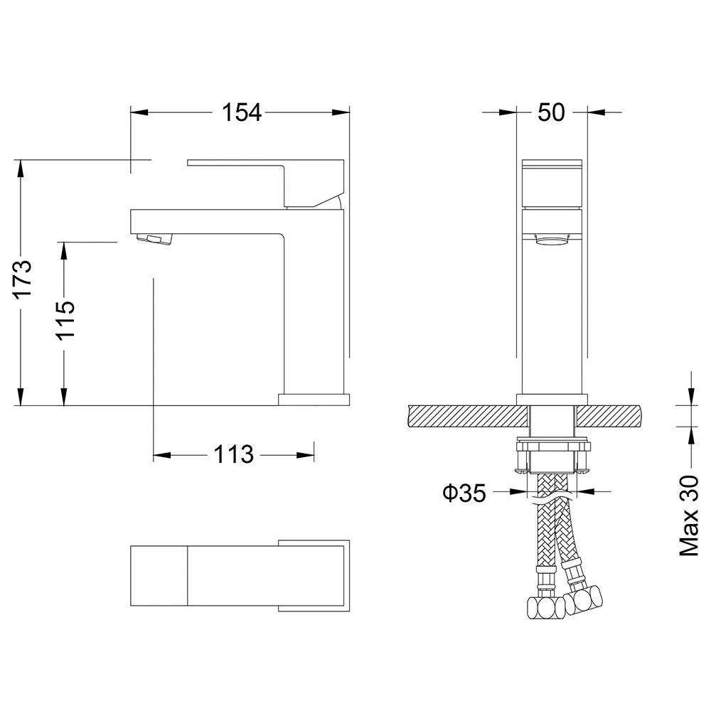 Смеситель для раковины Timo Selene 2061/03F черный изображение
