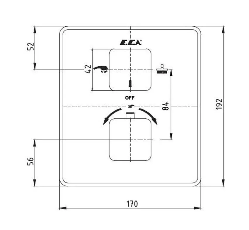 Термостат для ванны E.C.A. 102167216EX-KDE изображение